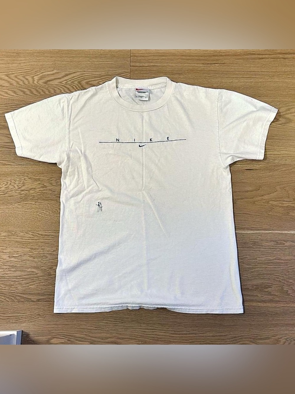 Nike White Short Sleeve Crew Tee with Minimal Logo